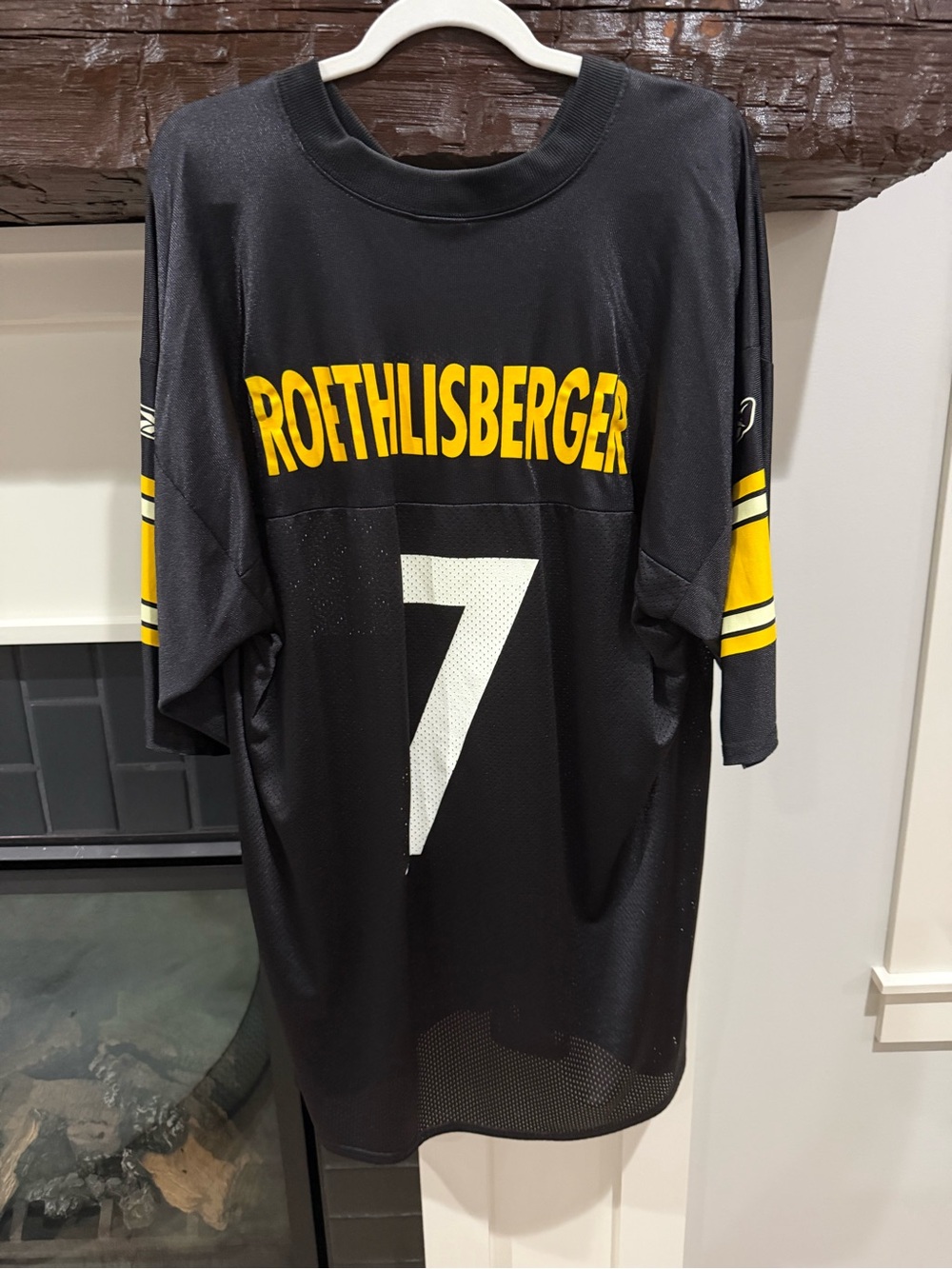 Ben Roethlisberger #7 Steelers Reebok Black Jersey XL